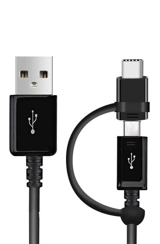 Adaptateur secteur USB à charge rapide, chargeur mural et câble Micro USB/USB-C (1 m) pour téléphones Samsung Motorola Google Adaptateur secteur USB à charge rapide, chargeur mural et câble Micro USB/USB-C (1 m) pour téléphones Samsung Motorola Google